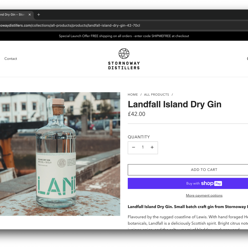 Landfall Gin now available online!