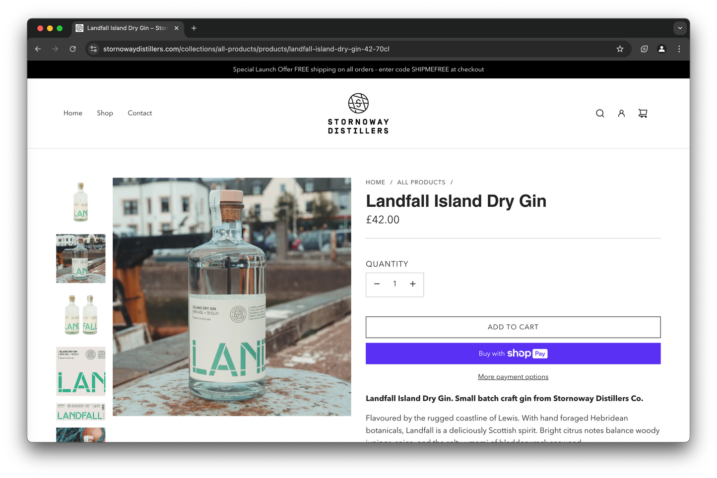 Landfall Gin now available online!